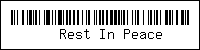 Rest In Peace barcode